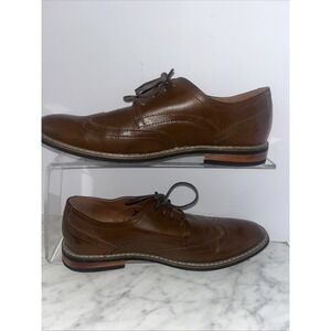Jousen Milan Size 11 Men's Brown Lace Up Wing Tip‎ Oxfords